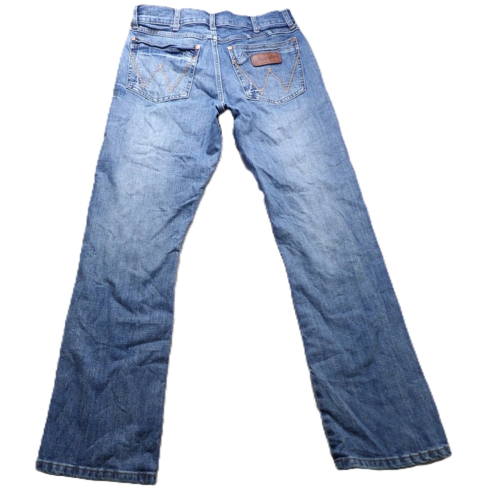 Wrangler Retro Relaxed Bootcut Jeans Men W31 L32 Light Wash Denim Western Cowboy